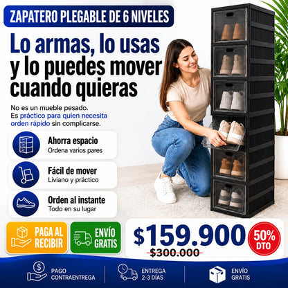 ZAPATERO PLEGABLE DE 6 NIVELES