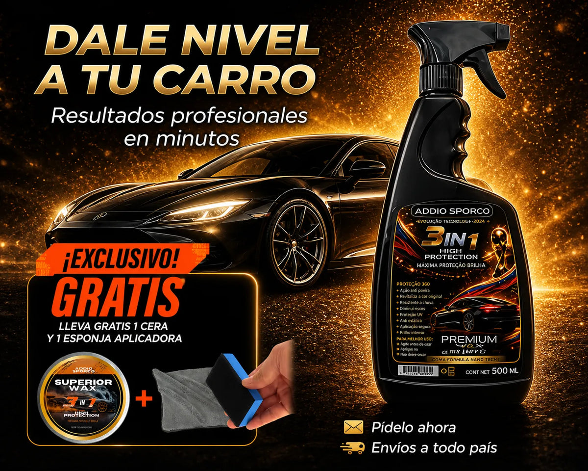 Recubrimiento Cerámico 3 En 1 en 500 ml + Llévate Gratis Cera y Esponja